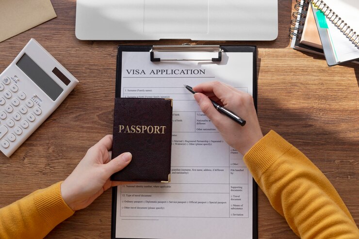 Passport and visa application form